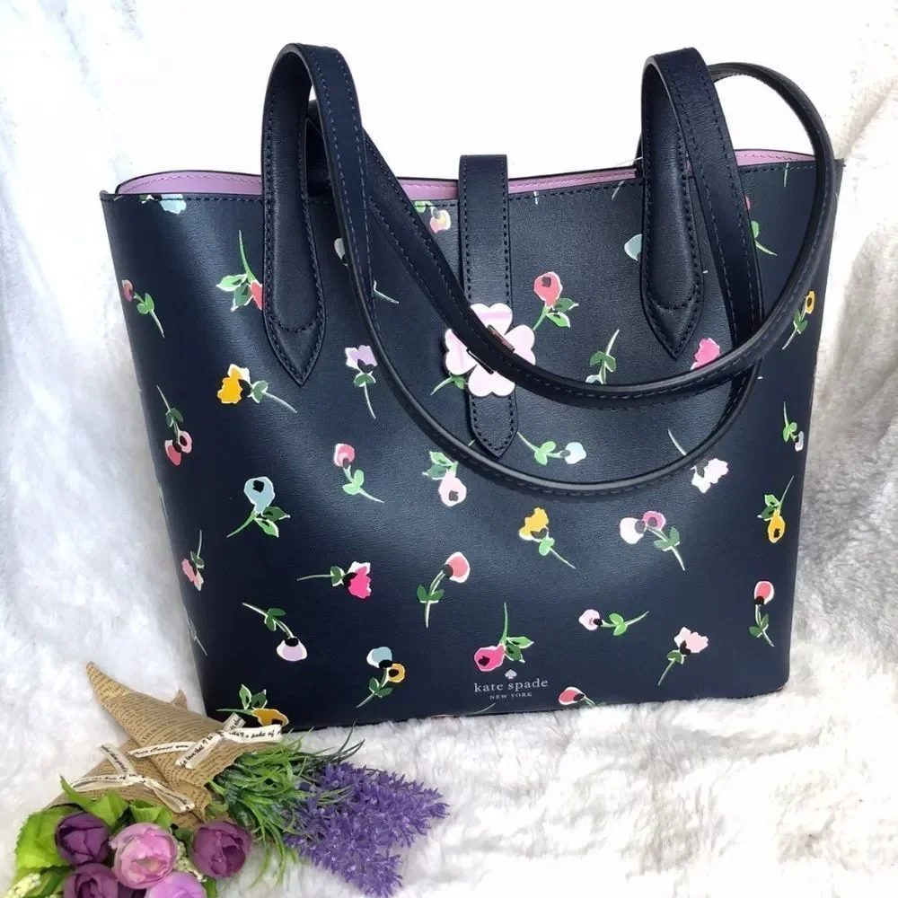 Kate Spade Kaci wildflower ditsy tote blue multi - Picture 1 of 5